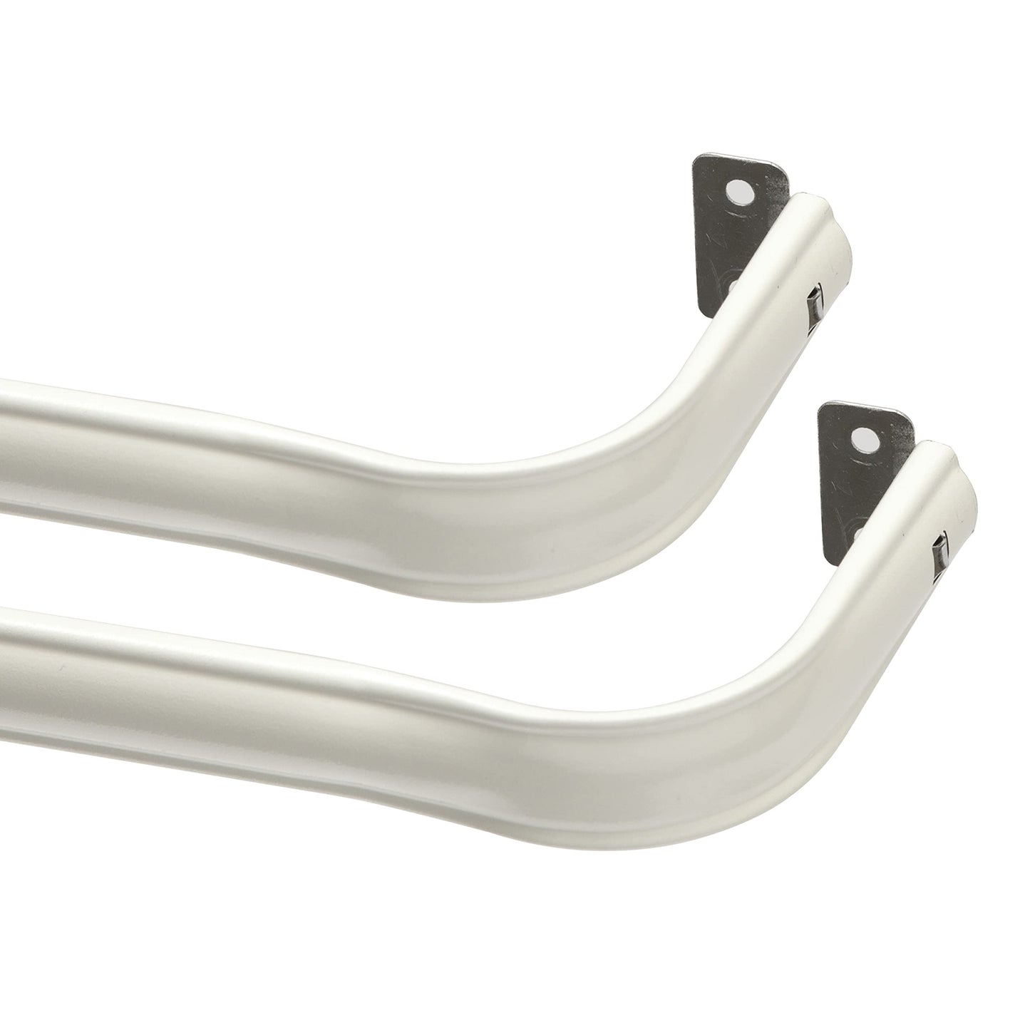 MCB 28-48 in. Superior Hold Premium Curtain Rod, 2-Pack, White